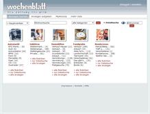 Tablet Screenshot of kleinanzeigen.wochenblatt.de